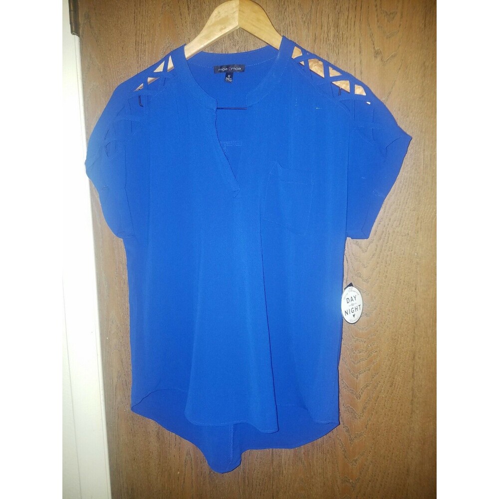 Moa Moa Juniors Blue Woven Top Size Medium